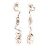 [D7533] - Silver 'Ballerinas' Earrings White