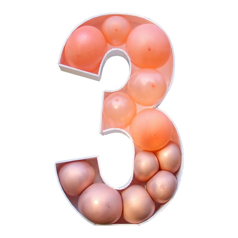 Giant Number Balloon Frame Birthday Balloon Filling Box 1st One Birthday Party Decorations Kids Anniversary Wedding Decor