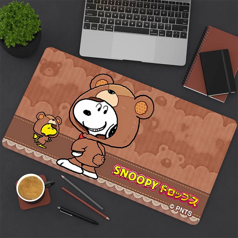 1Pc Snoopy'S Camouflage Adventure Gaming Mouse Pad Keyboard Desk Mat Non-slip Rubber Lock Edge Waterproof Computer Mousepad for Office Home Decor Y120