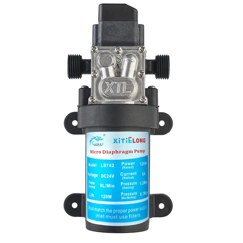120W High-Temperature Resistant Self-Priming Water Pump - Household Electric Diaphragm Booster Pump