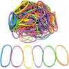 100 шт. 1,5" x 3 мм Средний размер Разноцветные Резинки для денег Масса Эластичные Широкие Кольцо Держатель для канцелярских товаров Прочные Сильные Растяжимые