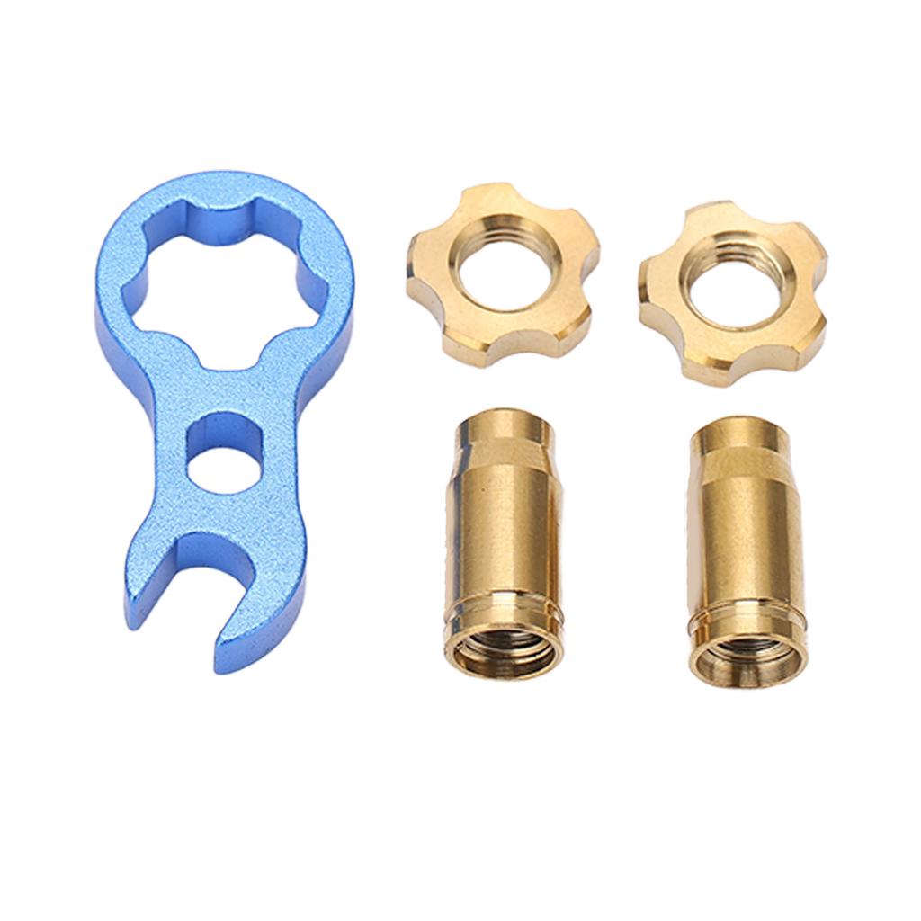 RISK 7pcs Titanium Alloy Bicycle Presta Valve Cap Strong Hardness Bike Tire Valve Cover Nut SetGold
