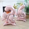 Standing Design Aluminum Foil Balloons Crown Shape Pink Number Balloons  Birthday Parties