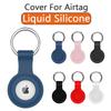 Liquid Silicone AirTag Case Protective Cover Anti Scratch Keychain Sleeve for Apple Tracker Accessories