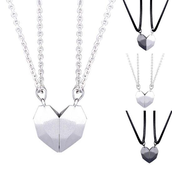 2 шт./комплект парных ожерелий магнитные геометрические креативные унисекс памятные значимые ожерелья для него и для нее