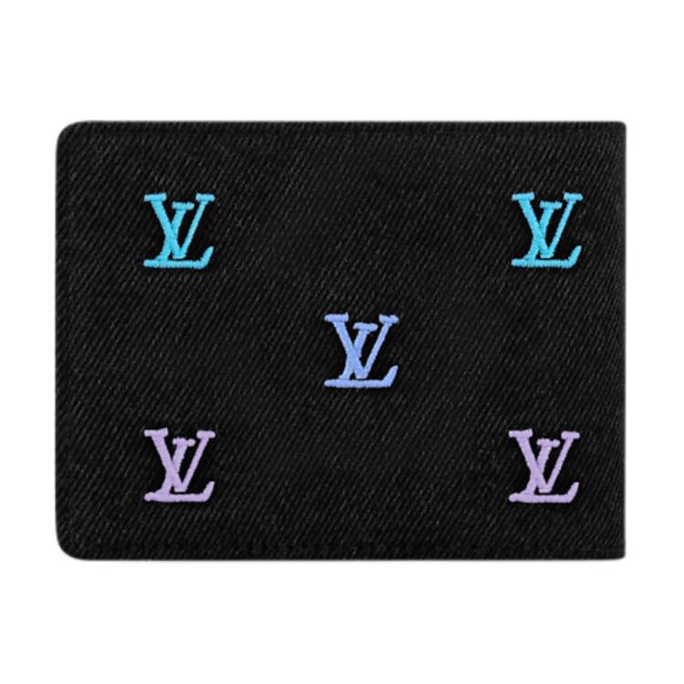 Louis Vuitton Multiple Embroidered Denim Wallet Women wallet Gradient-Blue M13964
