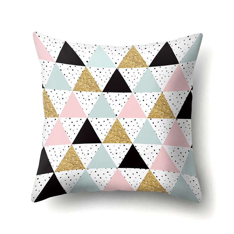 Ins Style Abstract Creative Polyester Pillow Case Car Decoration Home Printed Bedside Cushion Cover Pillow Case