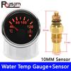 HD 52mm Universal Car Boat Water Temperature Gauge With Coolant Temperature Sensors Temp Meter Red Backlight With Alarm