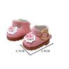 3.8*2.3cm 10cm Cotton Doll Shoes Small Plush Toy Accessories Princess Leather Shoes  for 17cm Dolls