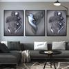 Sofa Background Wall Decoration Canvas Painting Core Metal Figure Hugging Sculpture Frameless Poster Hanging Painting