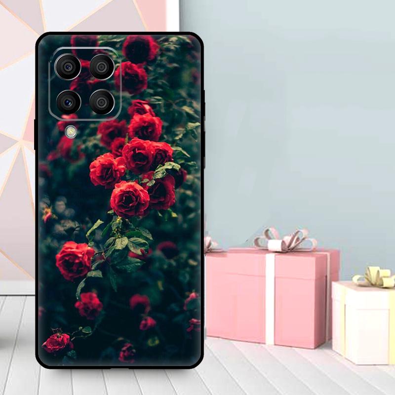 Красивый Сад Красные Розы Цветы Чехол Для Samsung Galaxy M56 M52 M32 M53 M16 M11 M21 M31 M35 M12 M13 M14 M15 M36 M55 M34 M54