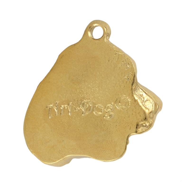 Welsh Springer Spaniel, Welsh Springer, Welsh Starter - Gilded key ring with dog in gift box, handbag decoration, luxury accessory by Art-Dog brand