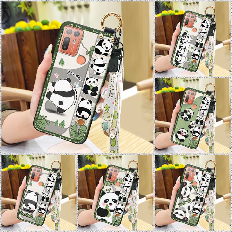 Wrist Strap Shockproof Phone Case For HTC Desire 20 Plus/D20+ Anti-dust Wristband Durable Soft Case Anti-knock Kickstand