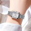 Square Dial Rhinestone Quartz Watch Slim Strap Rhinestone Watch Women Quartz Watch  Casual Wear