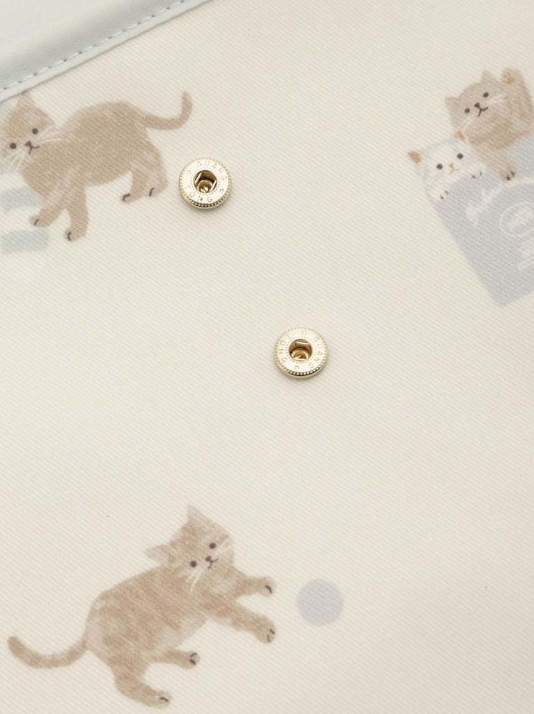 Playful Cat Pattern Maternity Notebook Case L PWGG245714 CRM F [Gelato Pique] Women's