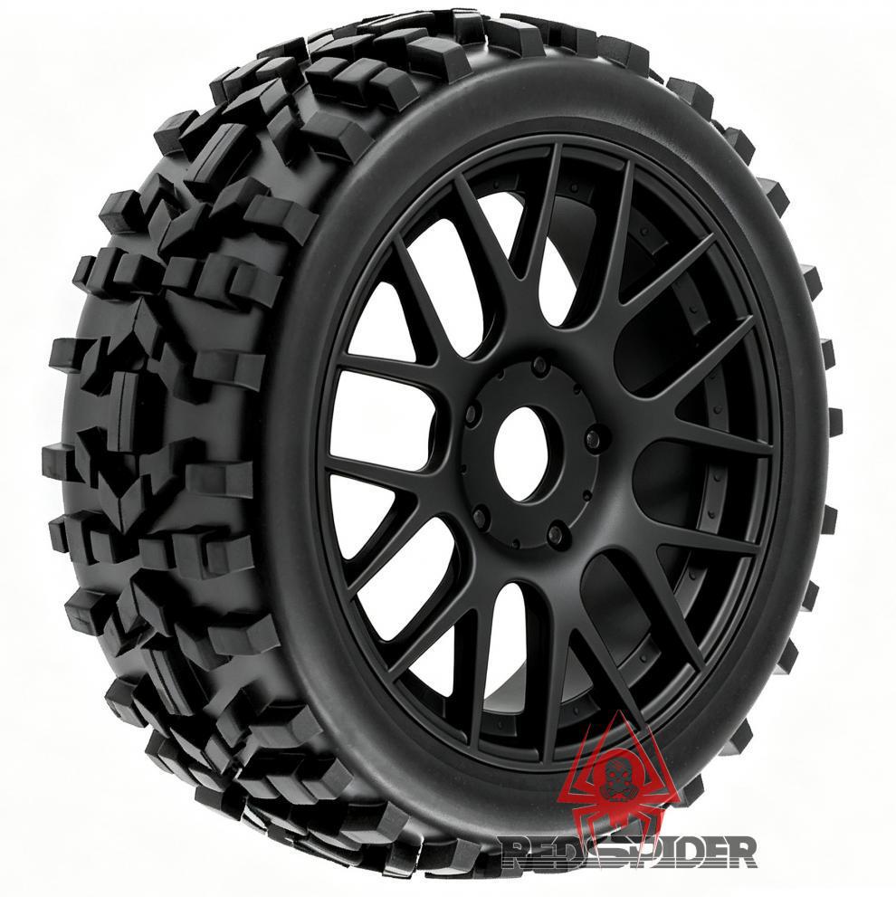 1/8 Scale Off-Road RC Car with Wear-Resistant All-Terrain UY Arrow Tires and Plastic Wheel Hub