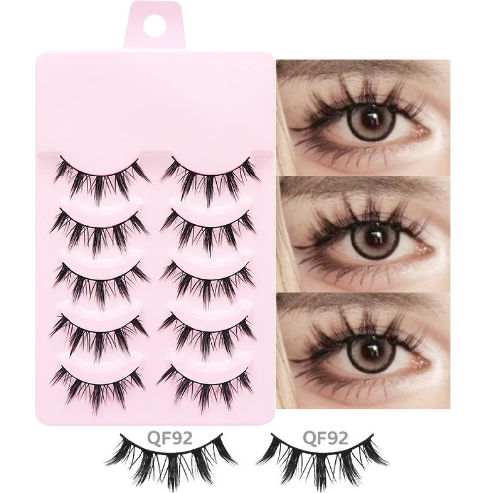 5 Pairs Manga Lashes Anime Cosplay 3D False Eyelashes Segmented False Eyelashes  Party Supplies
