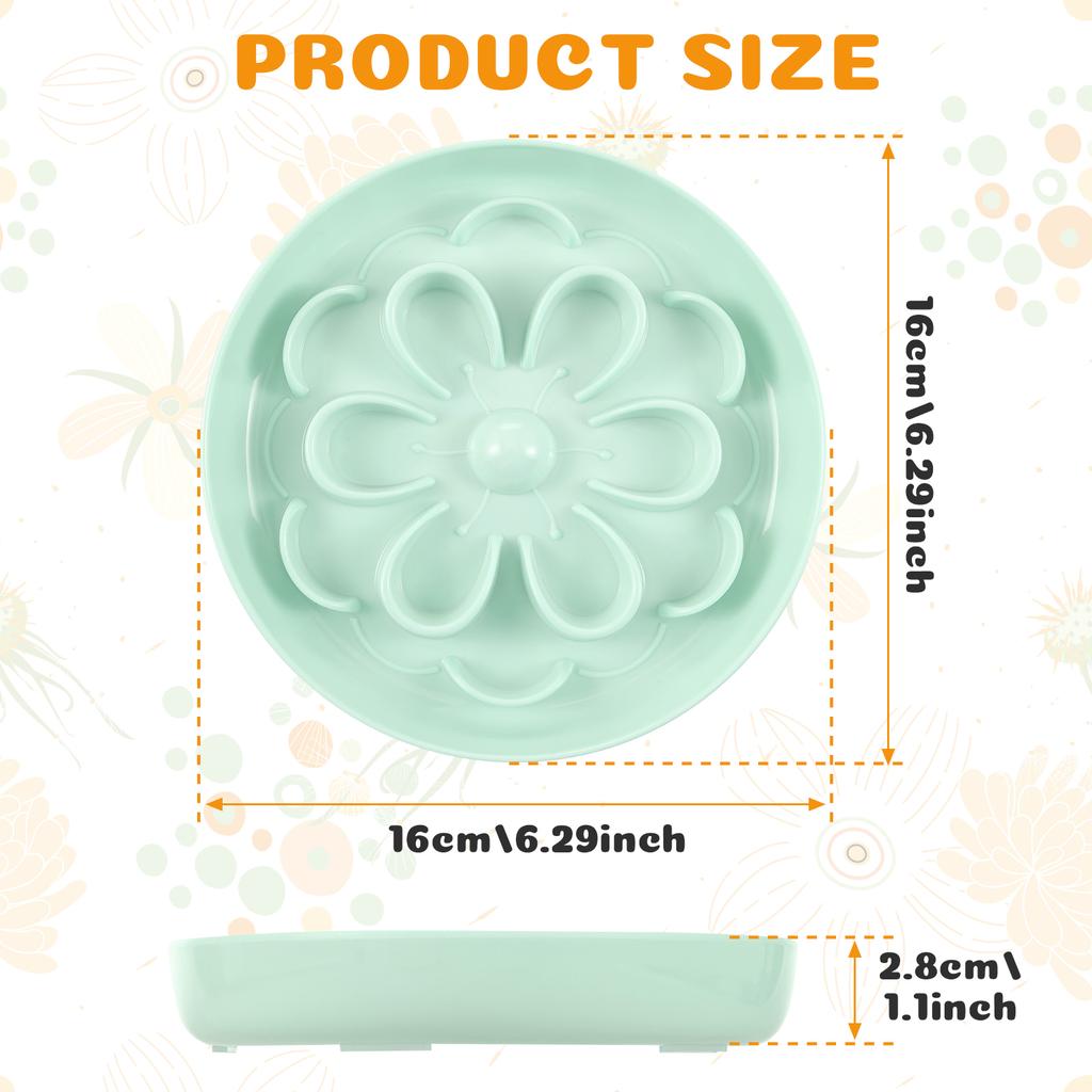 Slow Feeder Pet Bowl Flower Style Cat Dog Food Bowl With Anti Slip Bottom Round Anti-choking Cat Eating Dish Home Pet Supplies