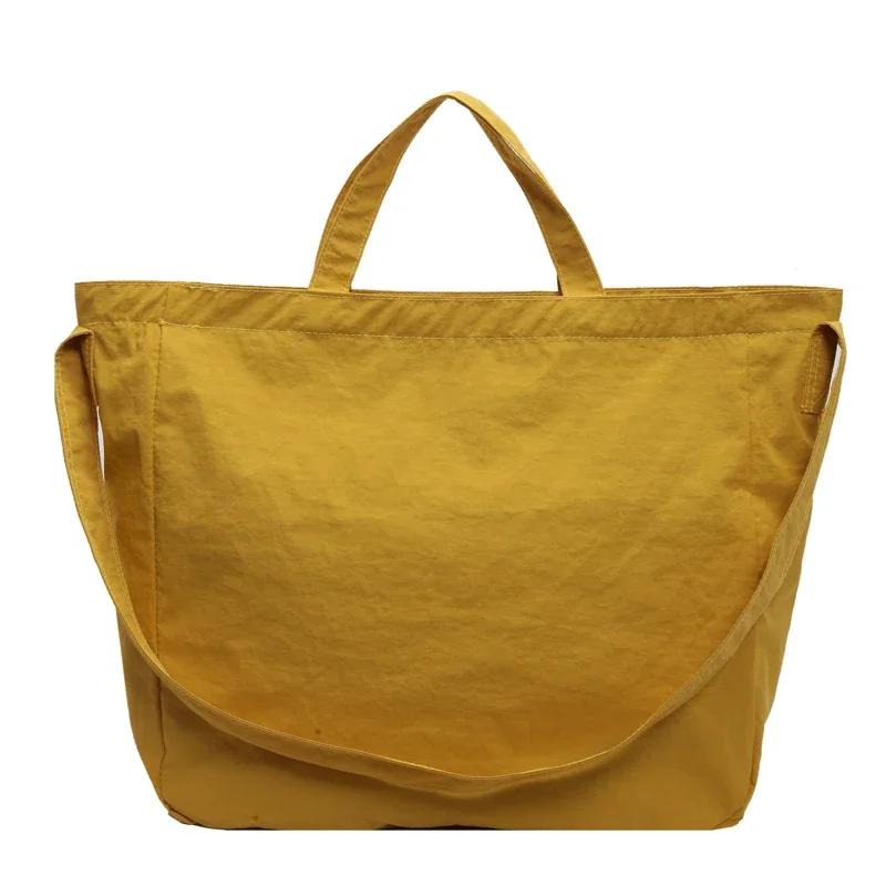 Solid Color Nylon Zipper Product Women's Tote Bag High Beauty Fashion Handbag Sweet Soft Versatile Popular Shoulder Bag