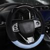 Color-Blocked Winter Steering Wheel Cover - Comfortable & Warm Universal Fit