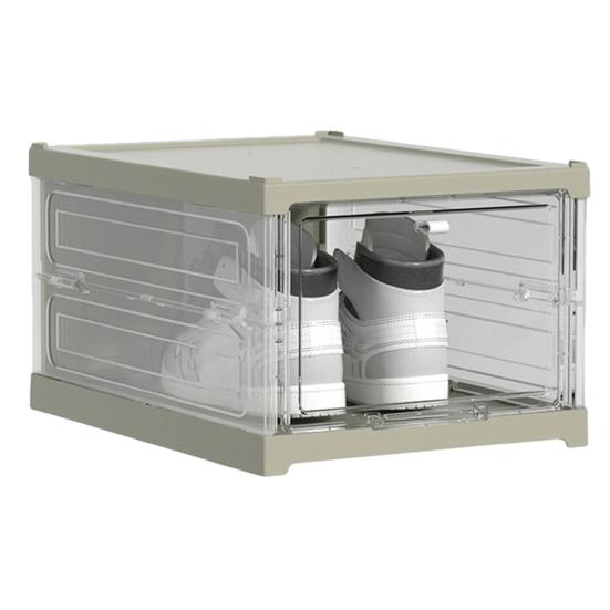 Home Shoe Box Transparent Stackable Thickened Foldable Dust-proof Visible Dustproof Moisture-proof Dorm Shoe Container Shoe