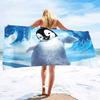 Little Penguin Printing Series Seaside Resort Beach Towel Swimming Bath Towel Sports Towel