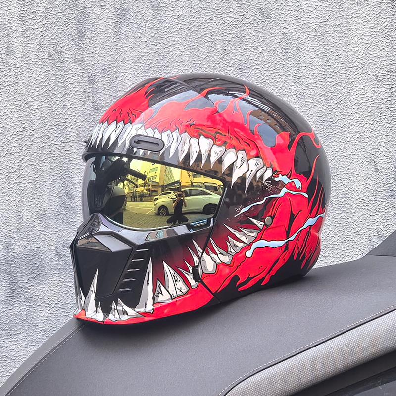 ORZ Новый Ретро Мотоциклетный Шлем Scorpion Cascos Moto Локомотив Личность Многоцелевой Комбинированный Шлем Половина M L XL XXL XXXL