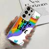 LGBT Rainbow Love Is Love Shockproof Phone Case for Samsung Galaxy S26 Edge S25 Ultra S24 FE S23 Plus S21 Cover Anti Fall Fundas