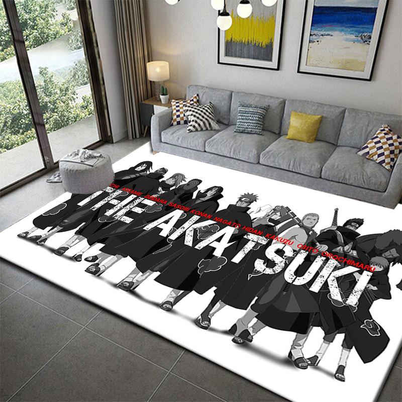 Naruto Ninja Clan Symbol Area Rug Soft Cozy Non-Slip Carpet for Bedroom