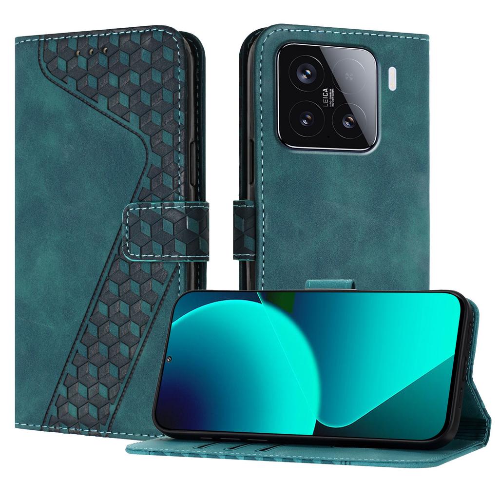 Для Xiaomi 15 Кожаный чехол Узор в форме 7 Кошелек Подставка Ударопрочный Чехол для телефона