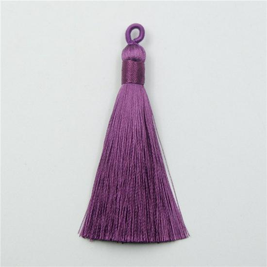 Подвеска-кисточка из гладкого полиэстерового шелка своими руками с коротким подвесным кольцом для ювелирных изделий