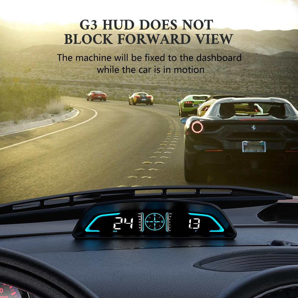 WYOBD G3 GPS HUD авто спидометр с дисплеем на лобовом стекле автомобильный умный цифровой сигнал тревоги напоминание счетчик электронные аксессуары для всех