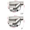 Universal  2.5'' 3" Electric Exhaust Cutout Valve Y Pipe Exhaust Pipe Single Valve System with Controller Remote Kit