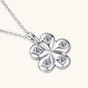 Silvere Glam Высококлассное колье с муассанитом, Простое и элегантное для женщин, Популярная цепочка на ключицу с камелией, Свежий и нежный кулон в виде лепестка