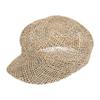 Breathable Handmade Straw Octagonal Newsboy Cap - Summer Seagrass Sun Hat