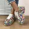 Fashion Autumn Women Casual Sneakers Graffiti Fashion Platform Non Slip Thick Sole Sports Shoe Comfortable Casual Shoes Zapatos Mujer
