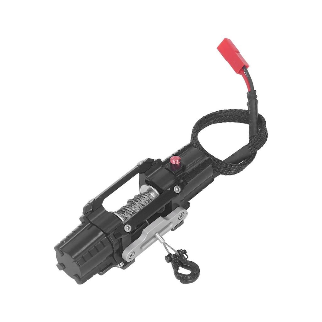 RC Winch Aluminum Alloy Electric Dual Motor Simulated Winch for SCX10 90046 D90 1Celsius10 RC Car 6 to 8V