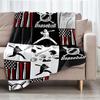 Baseball Theme Printed Blanket - Perfect for Couch, Bed, Travel & Outdoor Use | Machine Washable, Cozy & Durable.