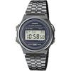 Casio Standard Vintage Watch, Unisex, Classic Quartz, Digital, Metallic, Gunmetal Gray, A171WEGG-1A