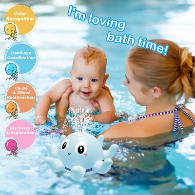 Детские игрушки для ванной, брызги воды, душ, игрушки для купания для детей, электрический шарик для ванны с китами и легкой музыкой, светодиодные игрушки, игрушка для ванны