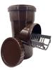 Gutter Inspection Cleaner With Strainer, Diameter 110 Mm, Brown, Aquer