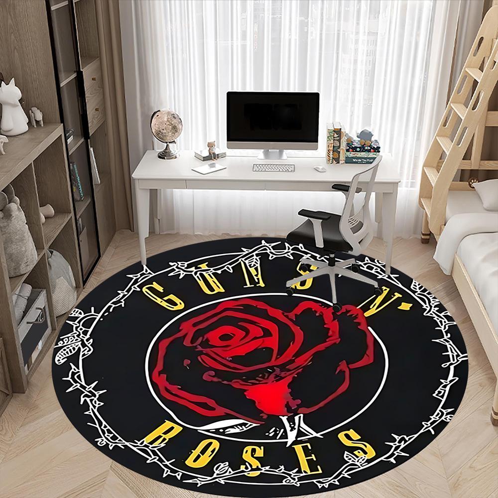 1pc Guns N' RosesChair Carpet for Office, Non-slip, Soft and Durable Office Rug for Interior Decoration, Perfect for Office yy250925133