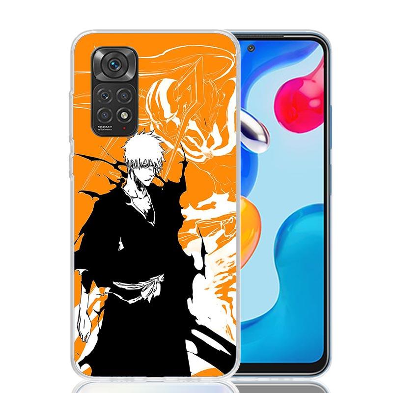Kurosaki Ichigo Bleach Phone Case For Xiaomi Redmi Note 15 14 13 12S 12 Pro Plus 11S 11E 11 11T 10S 10 Art Soft Pattern Cover Re