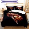 3pcs Custom Name Halloween horror Bedding Set Duvet Cover Closure Includes 1 Duvet Cover & 2 Pillowcases, Soft and Comfortable for All Seasons.