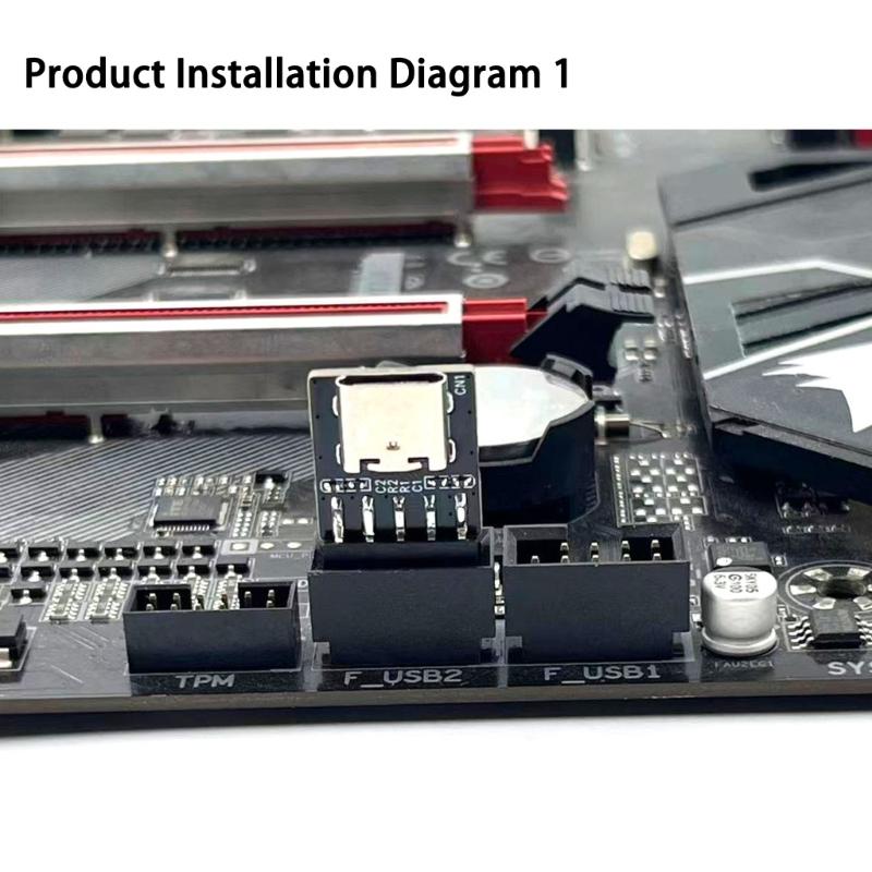 USB2.0 9-контактный на USB C Адаптер-Коннектор для Внутренней Материнской Платы ПК 9-контактный USB2.0 Конвертер для Настольного Компьютера