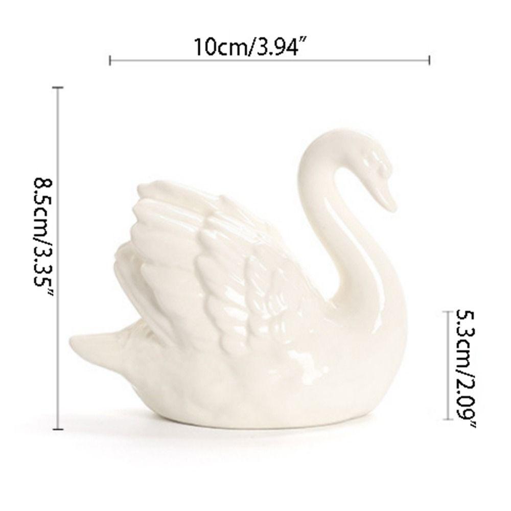 Elegant White Swan Statue Unique Swan Couple Figurine Nordic Black Swan Ornaments  Wedding Gift