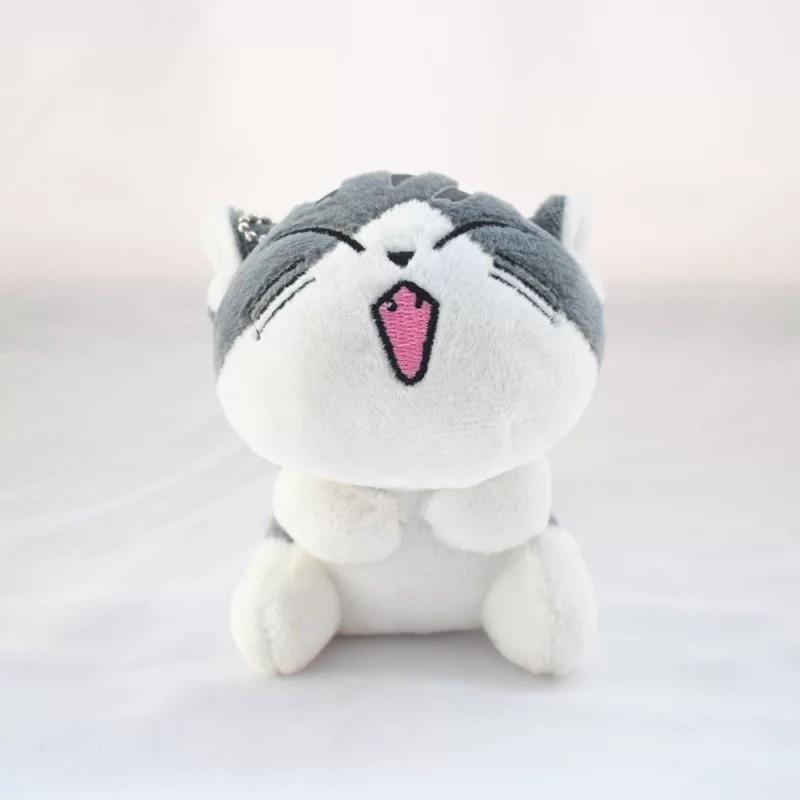 Очаровательный 10-сантиметровый плюшевый брелок в виде кошки, милый улыбающийся котенок, мягкая набивная игрушка