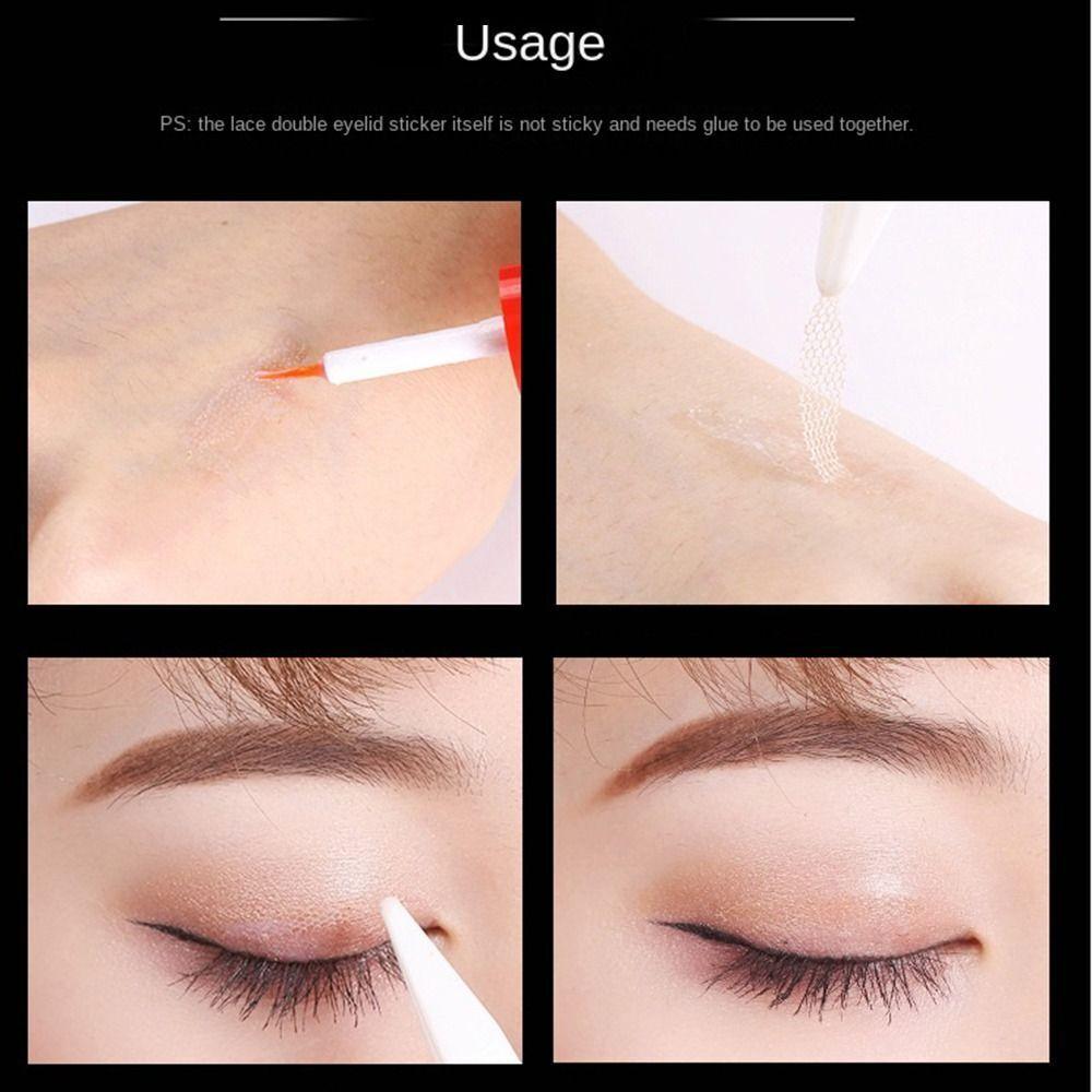 Кружевная наклейка на веко, сетчатые наклейки для глаз, двойная лента для век, рулон ленты для век