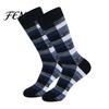 Heavy Duty Cotton Socks Men's Retro Plaid Crew Socks, Thickened Combed Thermal Warm Autumn Outdoor Breathable Anti-Odor Athletic Casual for Daily Wear