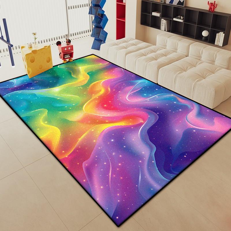 Abstract Carpet for Living Room Large Area Colored Decoration Sofa Plush Rugs 200x300 Bedroom Bedside Baby Crawling Mat Antiskid